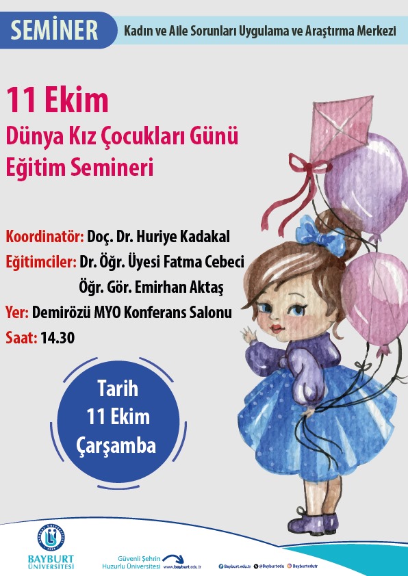 11 Ekim Dünya Kız Çocukları Günü Eğitim Semineri